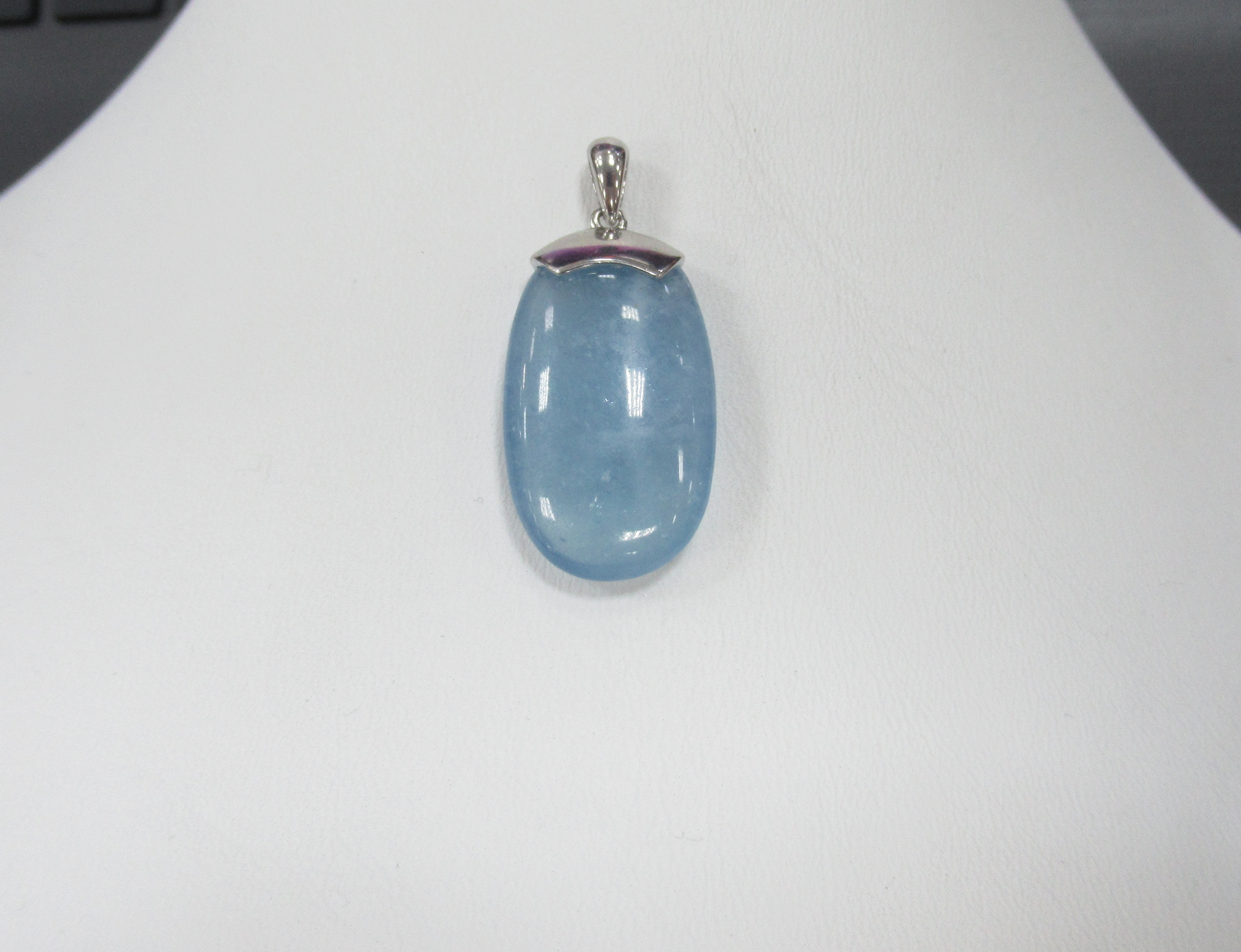 Серебряная подвеска с аквамарином